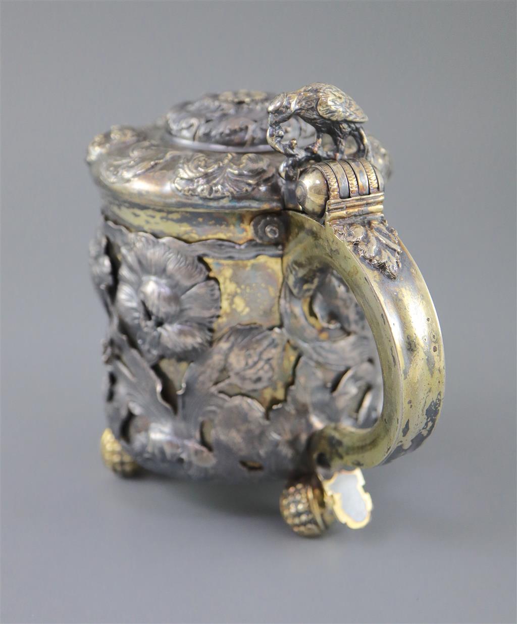 A late 18th/early 19th century Norwegian parcel gilt silver peg tankard,